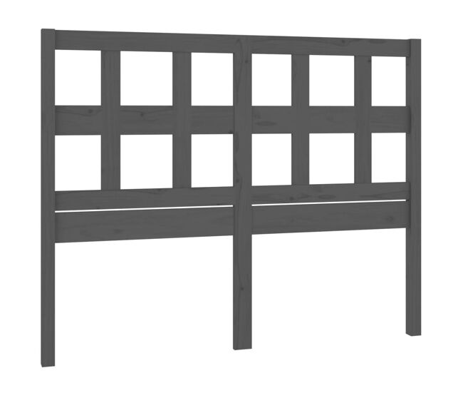 Vidaxl cabecero de cama madera maciza de pino gris 205,5x4x100 cm