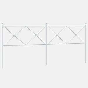 vidaXL Cabeceira de cama 193 cm metal branco