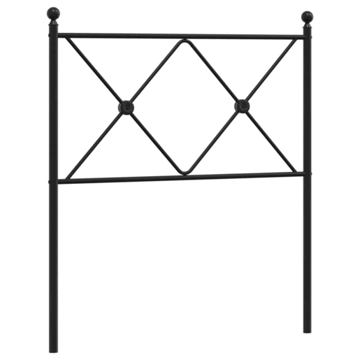 vidaXL Cabeceira de cama 75 cm metal preto vidaXL Cabeceira de cama 75 cm metal preto