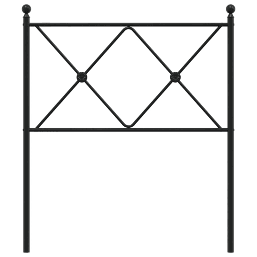 vidaXL Cabeceira de cama 75 cm metal preto vidaXL Cabeceira de cama 75 cm metal preto