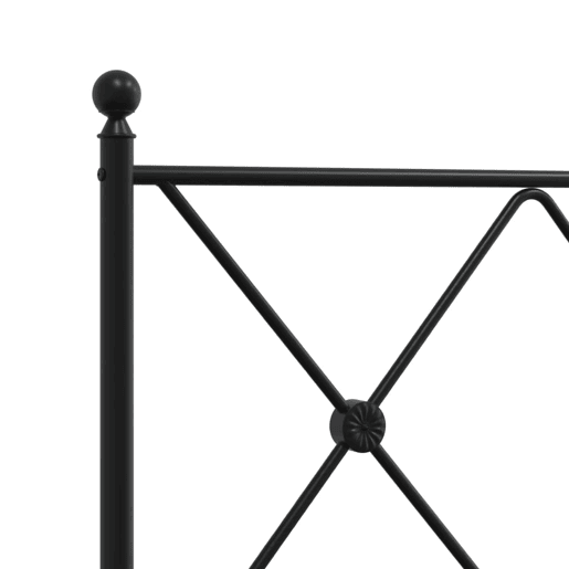vidaXL Cabeceira de cama 75 cm metal preto vidaXL Cabeceira de cama 75 cm metal preto
