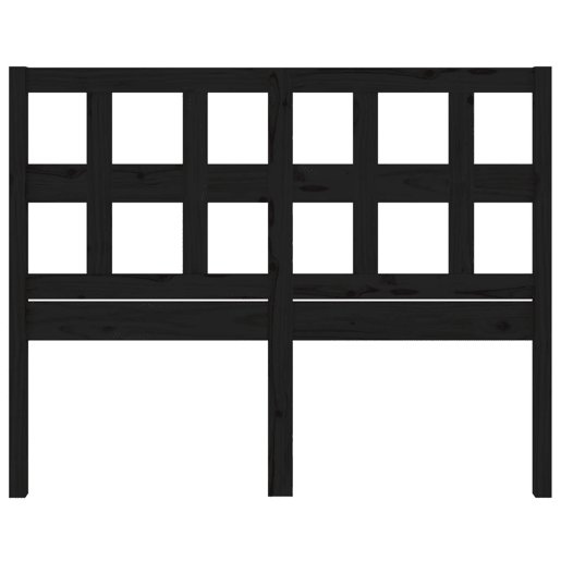 vidaXL Cabeceira de cama 165,5x4x100 cm pinho maciço preto
