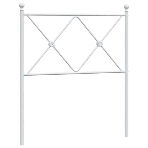 vidaXL Cabeceira de cama 75 cm metal branco