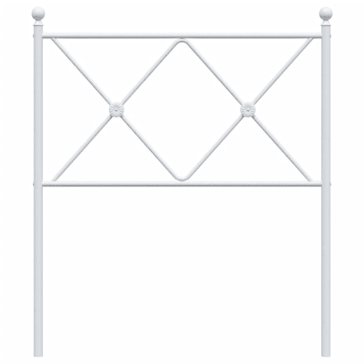 vidaXL Cabeceira de cama 75 cm metal branco