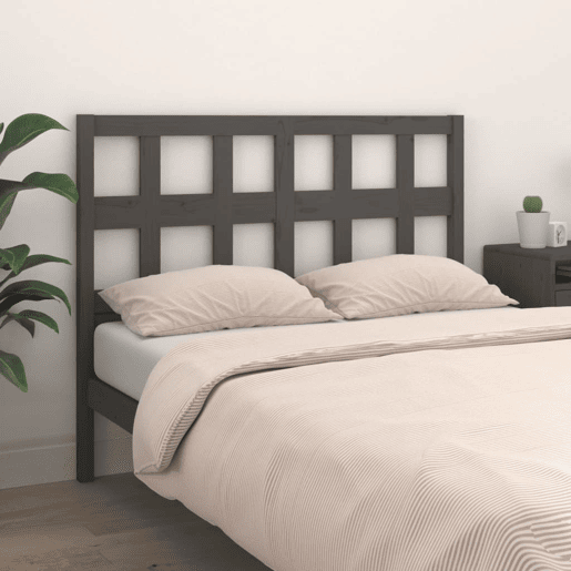 vidaXL Cabeceira de cama 145,5x4x100 cm pinho maciço cinzento vidaXL Cabeceira de cama 145,5x4x100 cm pinho maciço cinzento