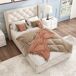 Cama individual de lino Cama individual de lino Beige