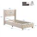 Cama individual de lino Cama individual de lino Beige