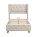 Cama individual de lino Cama individual de lino Beige