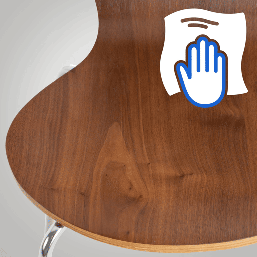 Set 4x Sillas de Visita Calisto Madera Nogal 49X45X85 cm