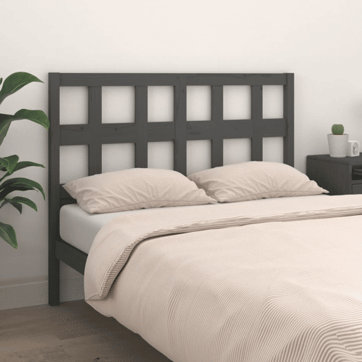 vidaXL Cabeceira de cama 165,5x4x100 cm pinho maciço cinzento vidaXL Cabeceira de cama 165,5x4x100 cm pinho maciço cinzento
