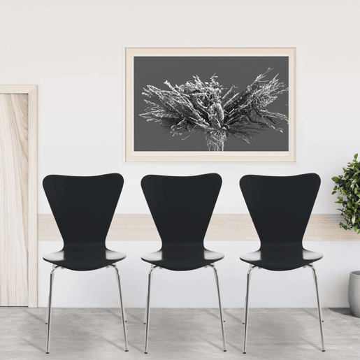 Set 4x Sillas de Visita Calisto Madera Negro 49X45X85 cm