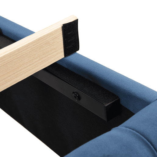 Cama de solteiro de veludo 90x200cm,azul Cama de solteiro de veludo 90x200cm,azul