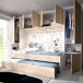 Composição de quarto com efeito madeira Composição de quarto com efeito madeira Blanco