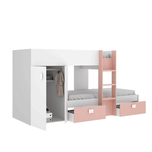 Composição de quarto com efeito madeira Composição de quarto com efeito madeira