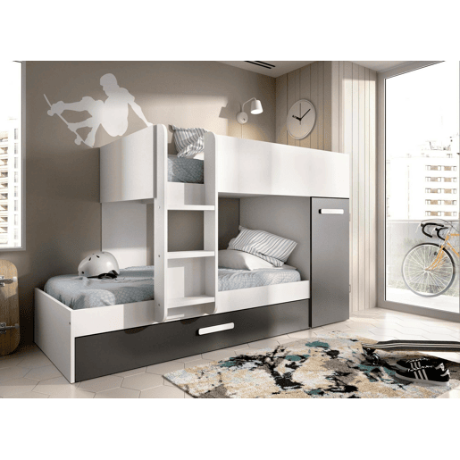 Composição de quarto com efeito madeira Composição de quarto com efeito madeira