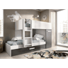Composição de quarto com efeito madeira