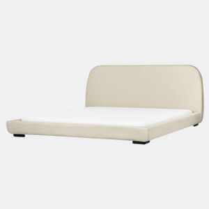 Cama Tecido ROISEL 180 x 200 cm Creme claro