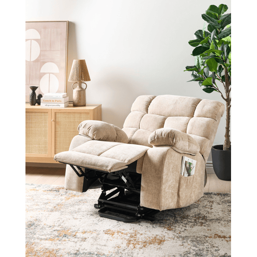 Poltrona eletricamente reclinável ARES Tecido Creme