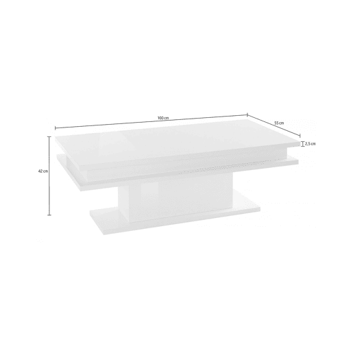 Mesa de centro com efeito madeira
