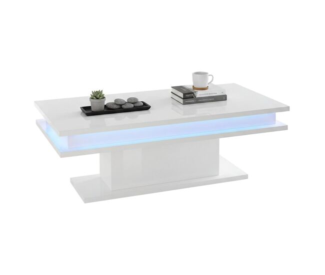 Mesa de centro com efeito madeira