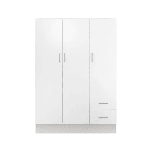 Armário de 3 portas com efeito madeira