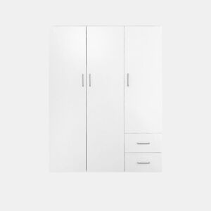 Armário de 3 portas com efeito madeira