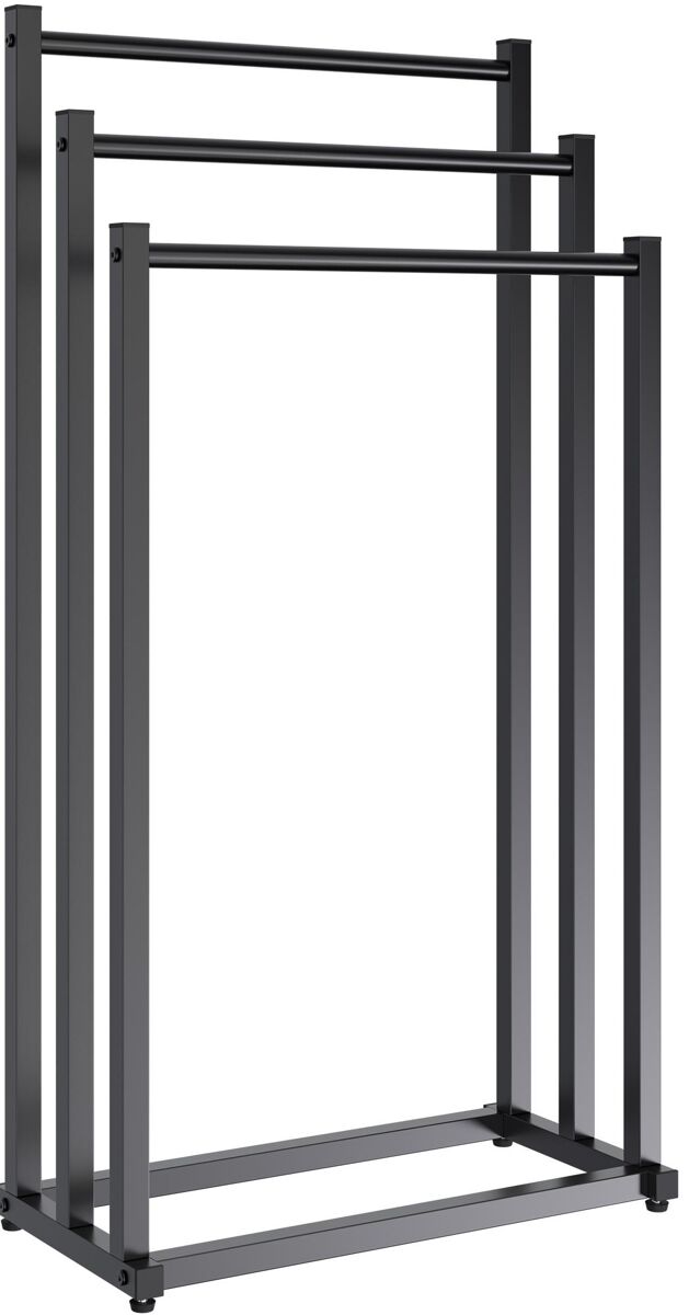 Toallero anoka metal negro 22x45x85 cm