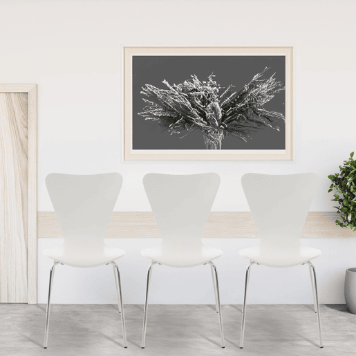 Set 4x Sillas de Visita Calisto Madera Blanco 49X45X85 cm
