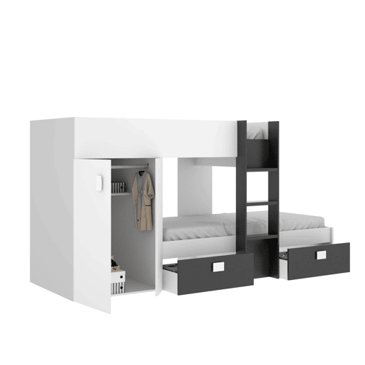 Composição de quarto com efeito madeira Composição de quarto com efeito madeira