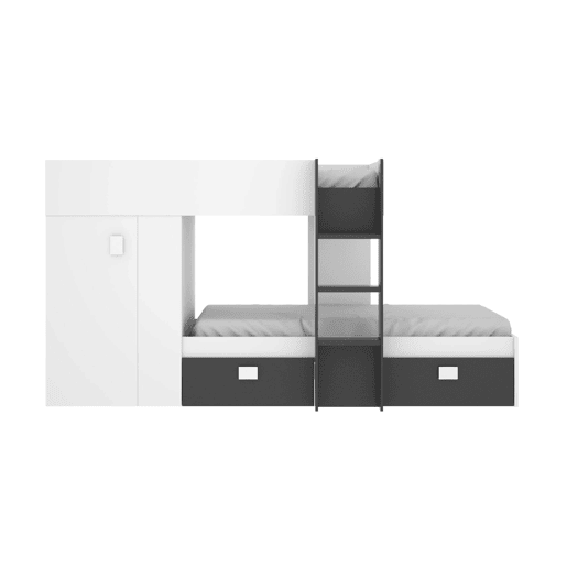 Composição de quarto com efeito madeira Composição de quarto com efeito madeira