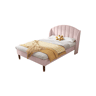 Cama de solteiro de veludo 90x200cm,rosa
