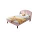 Cama individual de terciopelo 100x206 Cama individual de terciopelo 100x206 Rosa