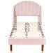 Cama individual de terciopelo 100x206 Cama individual de terciopelo 100x206 Rosa