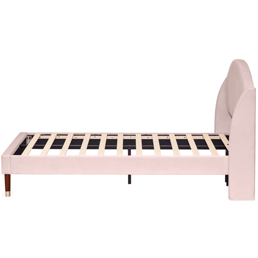Cama de solteiro de veludo 90x200cm,rosa Cama de solteiro de veludo 90x200cm,rosa