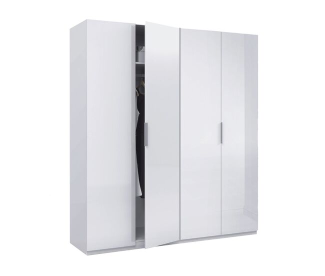 Guarda-roupa grande com efeito de madeira