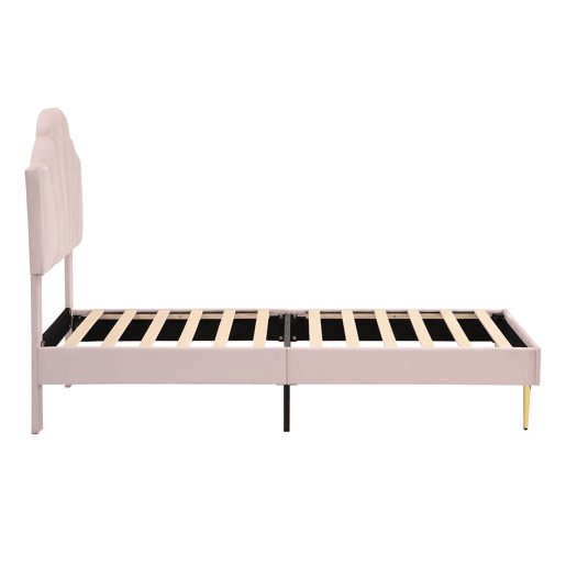Cama de solteiro de veludo 90x200cm,rosa Cama de solteiro de veludo 90x200cm,rosa