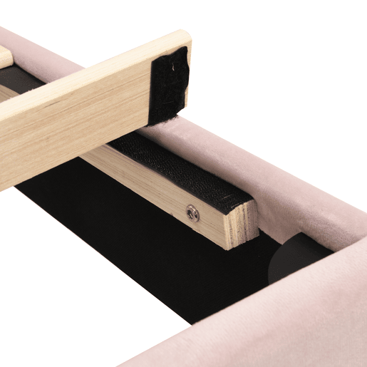 Cama de solteiro de veludo 90x200cm,rosa Cama de solteiro de veludo 90x200cm,rosa