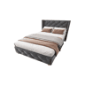 Cama de solteiro de veludo 90x200cm,cinzento