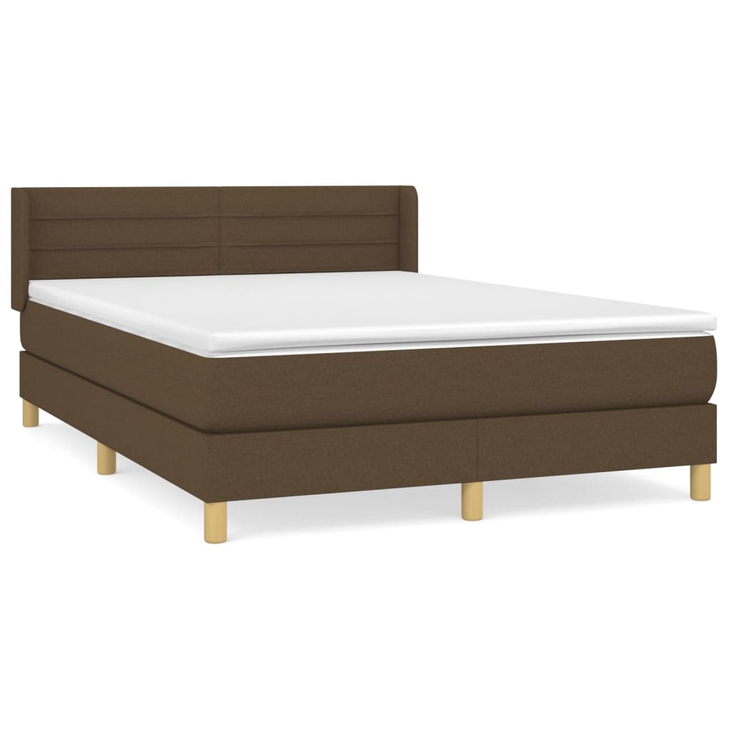 Cama box spring 140x190 Marrón