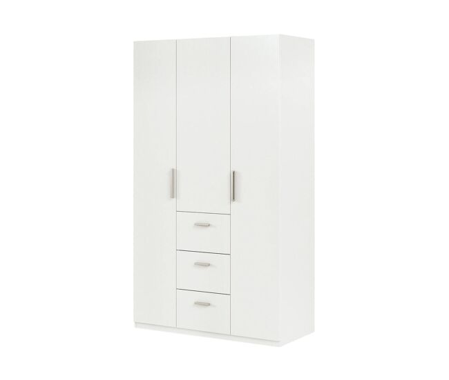 Armario 3 puertas, 4 estantes en madera nobilitada