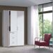 Armario 3 Puertas, 4 Estantes en Madera Nobilitada Armario 3 Puertas, 4 Estantes en Madera Nobilitada Blanco