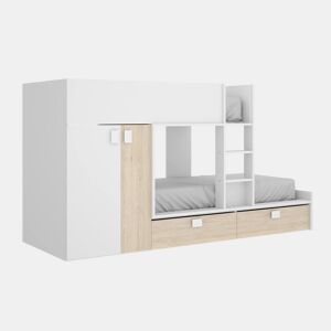 Composição de quarto com efeito madeira