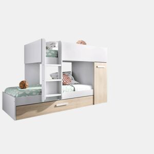 Composição de quarto com efeito madeira