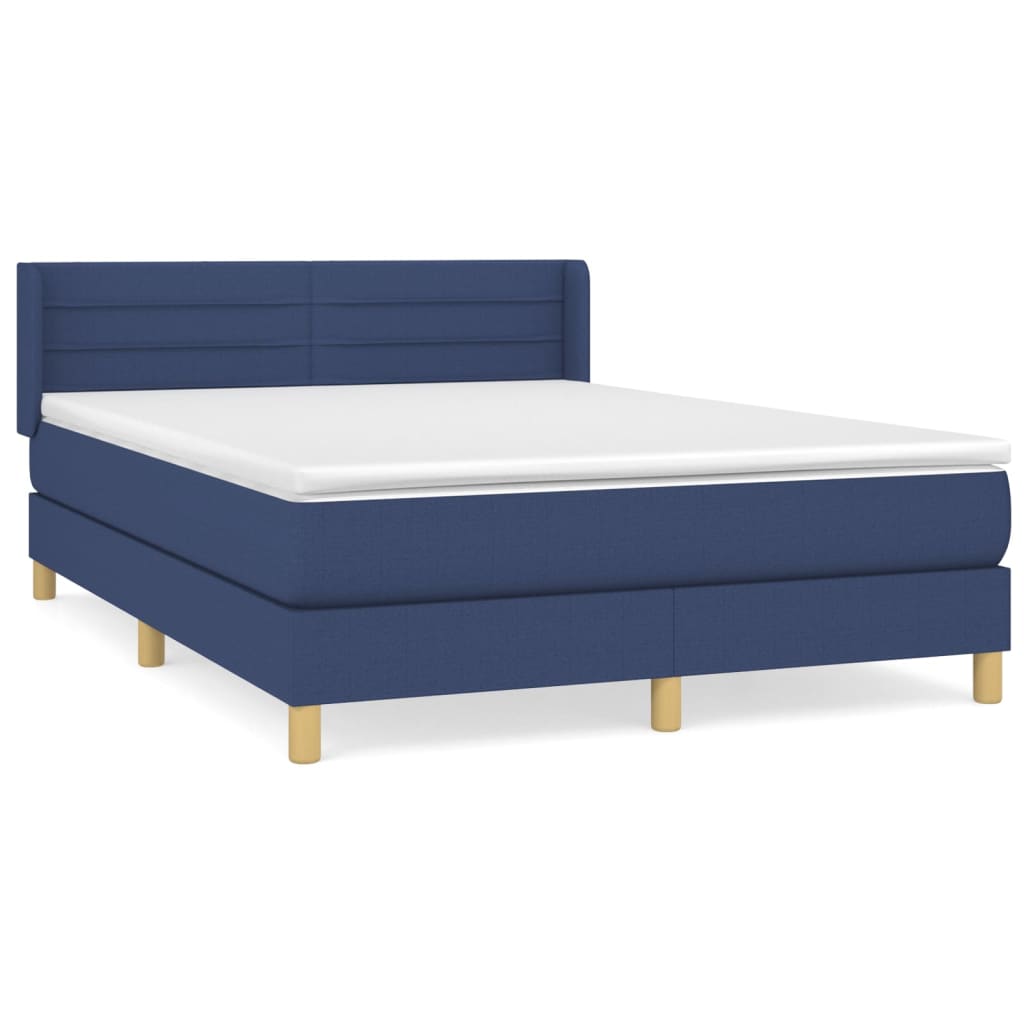 Cama box spring 140x190 Azul
