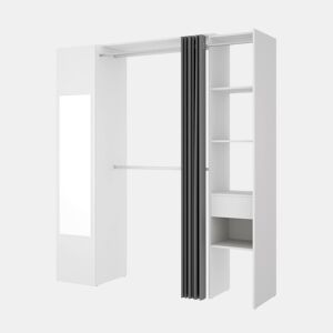 Guarda-roupa grande com efeito de madeira