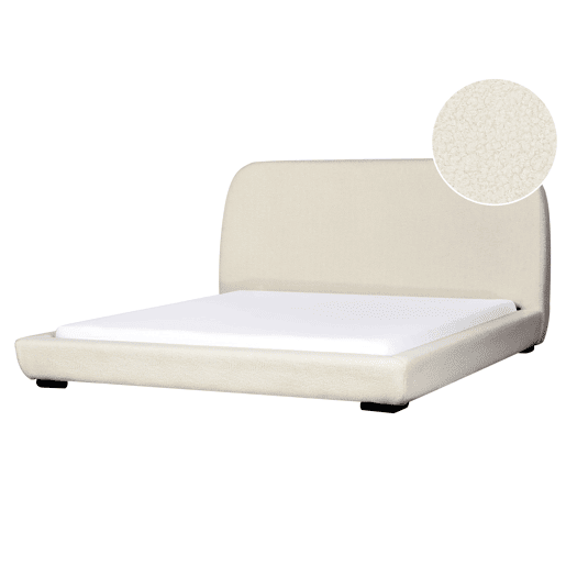 Beliani Cama de água Bouclé ROISEL