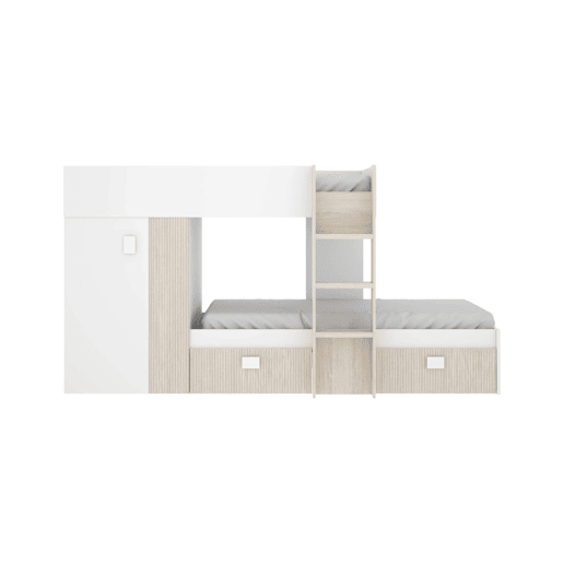 Composição de quarto com efeito madeira Composição de quarto com efeito madeira