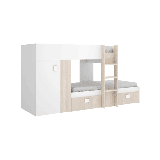 Composição de quarto com efeito madeira Composição de quarto com efeito madeira