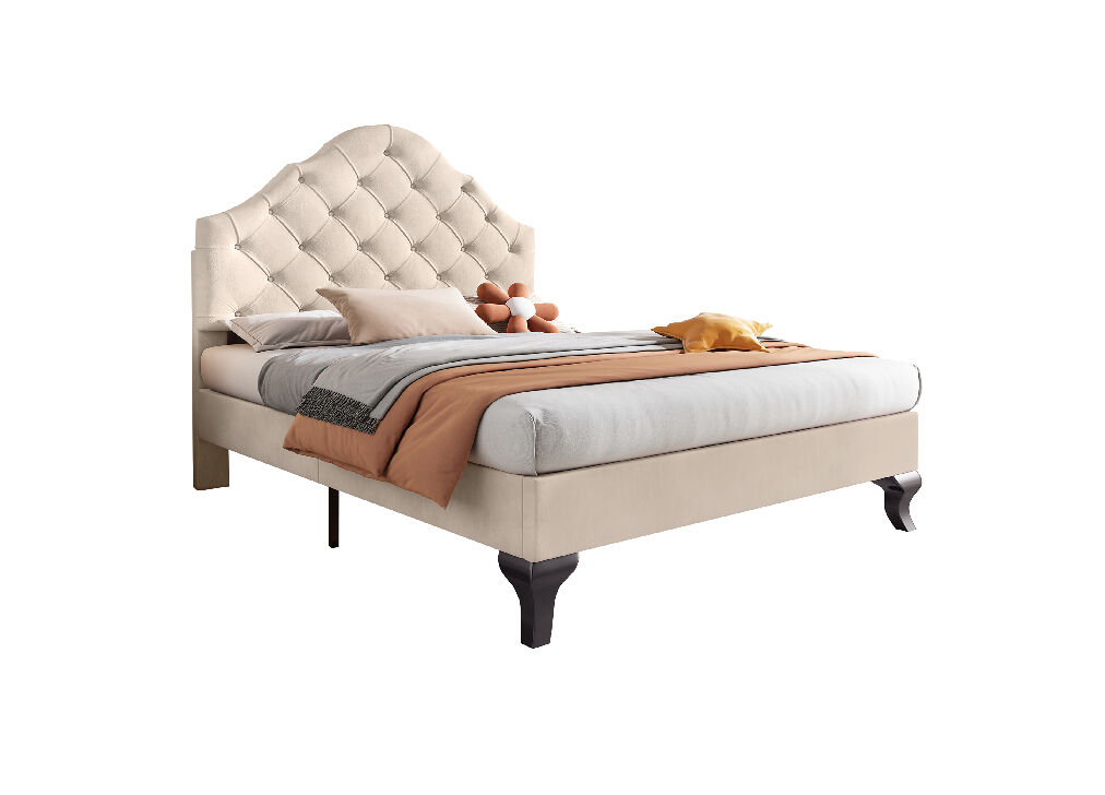 Cama individual de terciopelo 90x203