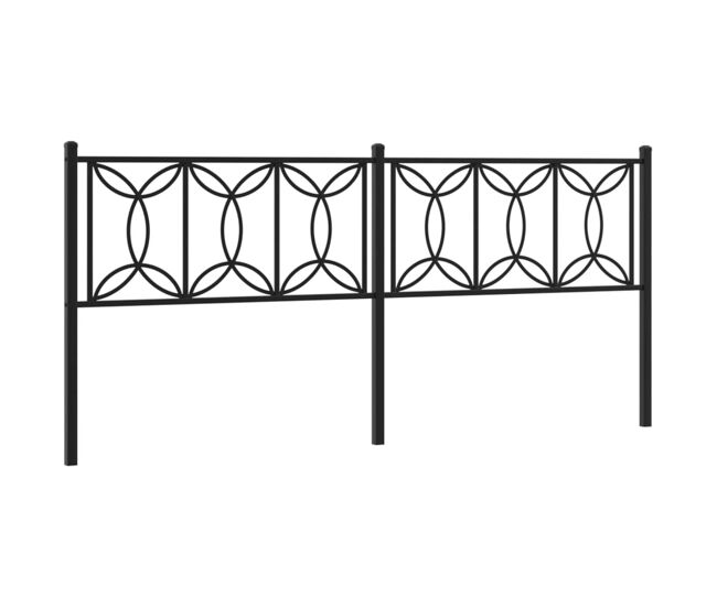 Vidaxl cabecero de metal negro 200 cm